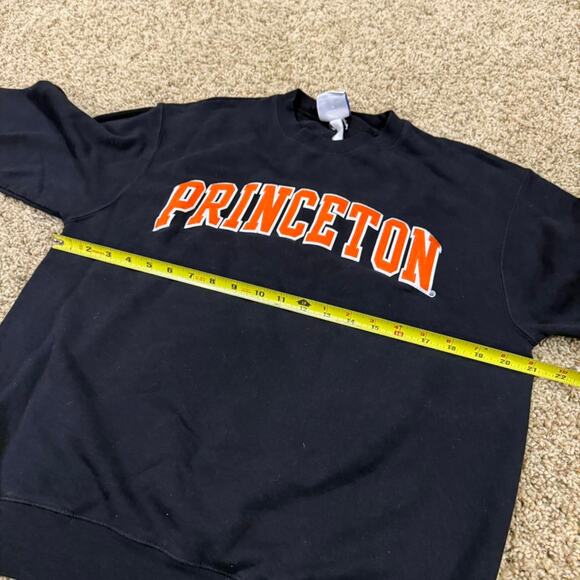 Princeton College University Spellout Champion Black and Orange Crewnecks Sz.M - Picture 6 of 7